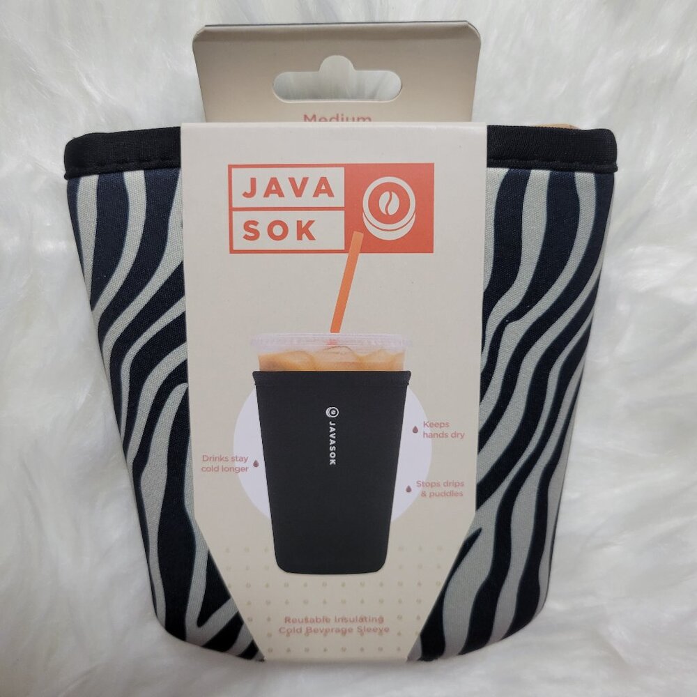 Java Sok Zebra Print Drink Sleeve